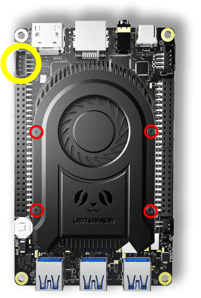 LatePanda 3 Delta top view with marker